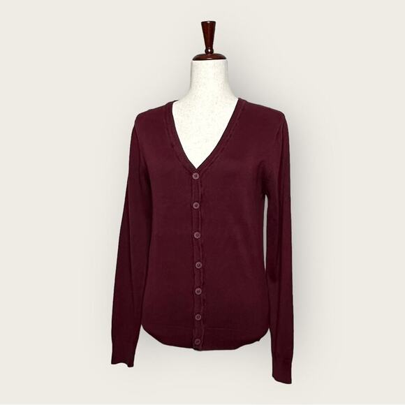 NWOT | Blueberyl | Long Sleeve Cardigan | Burgundy | Small - Picture 12 of 12